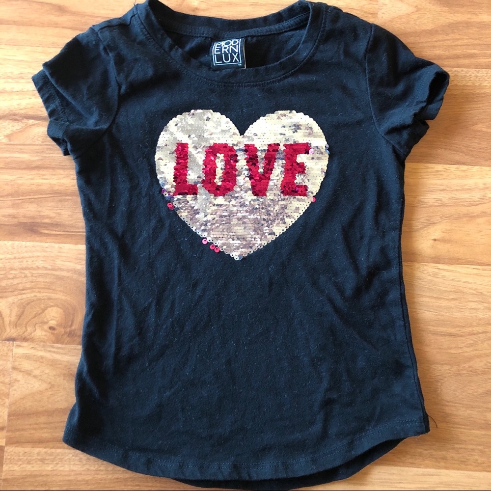 ‼️ 10/$20 Modern Lux flip sequin shirt S 6/6X